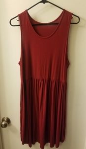 Cotton maroon dress
